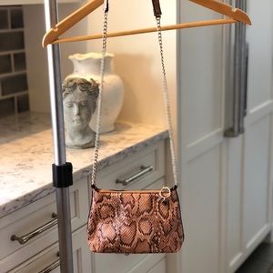 Snakeskin Print Crossbody Bag